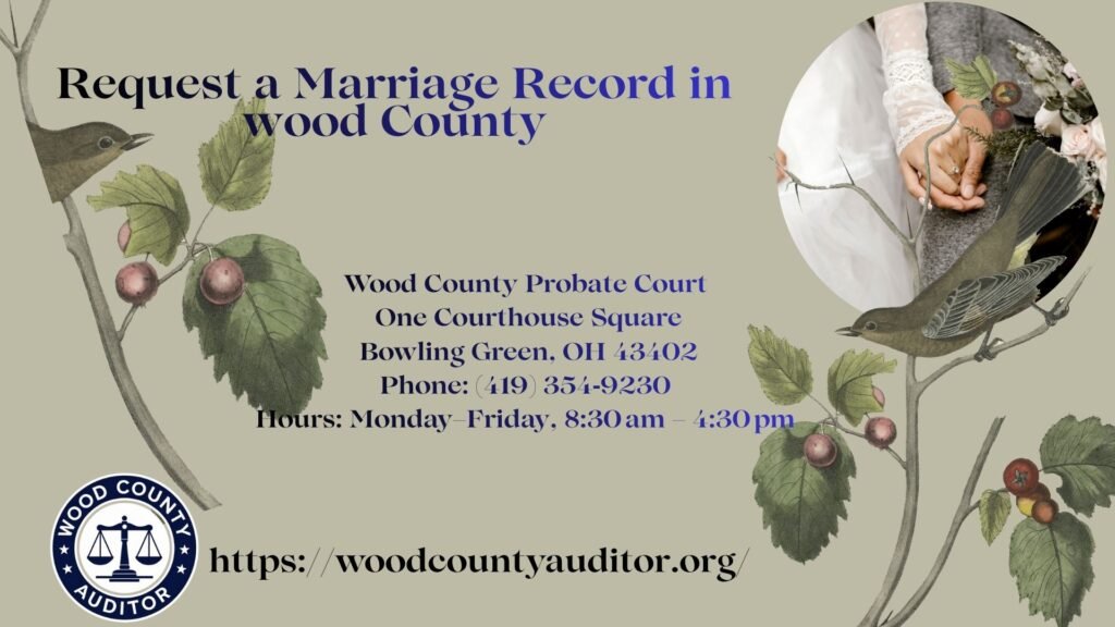 Wood County marriage record request